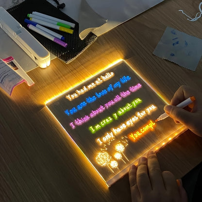 ✨ Pizarra Magica LED Acrílica para Dibujar y Escribir – 20 x 30 cm ✨